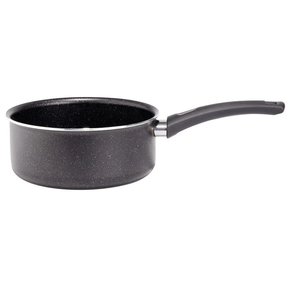 Casserole effet pierre antiadhérente noir Ø18xH7,5cm