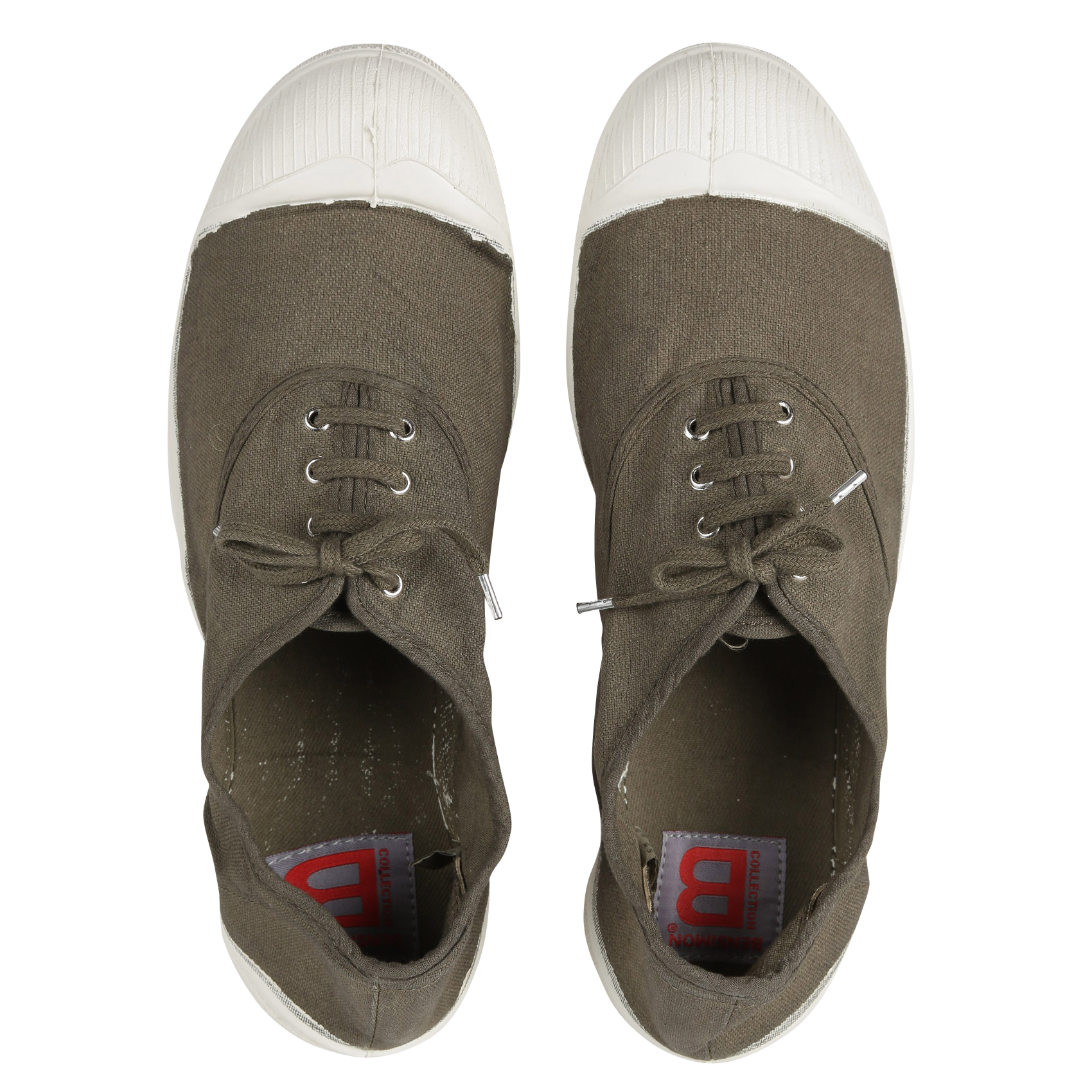 Tennis à lacets en toile de coton | Vert