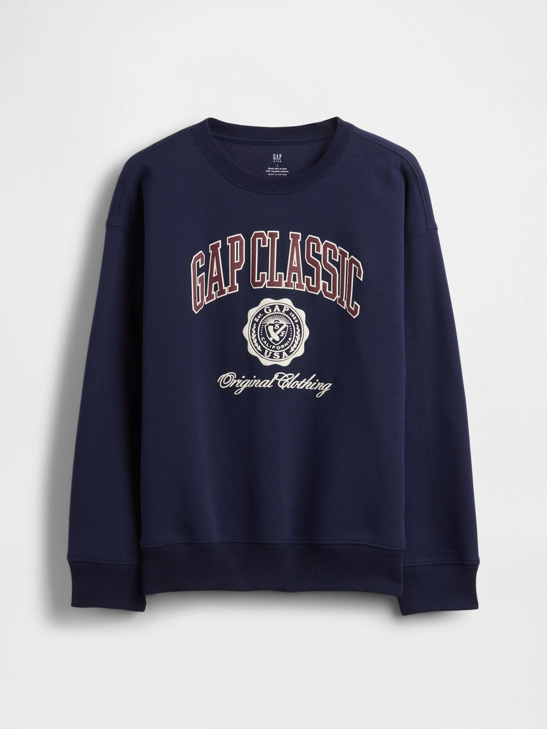 Donkerblauw - Gap VintageSoft Relaxed Logo Sweatshirt (4-13jr) (4-13jr)