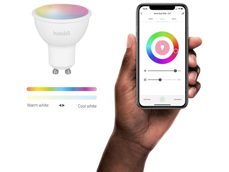 hombli Leuchtmittel GU10 (4.5W) RGB   CCT 1 1 Pack Hombli Smart-Glühlampe