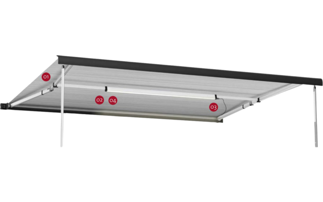 Fiamma Rafter LED F40van Spannstange mit LED Leiste für Markise F40 van