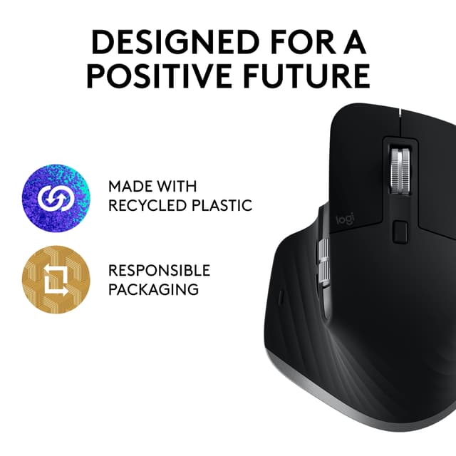 Logitech MX Master 3S for Mac trådløs mus (space grey)