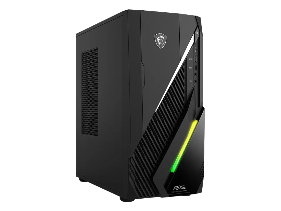 MSI - Tower gaming - i5-14400F / op til 4.7 GHz - Windows 11 Home - RAM 16 GB - SSD 1 TB - NVMe - Gigabit Ethernet - skærm: ingen - sort