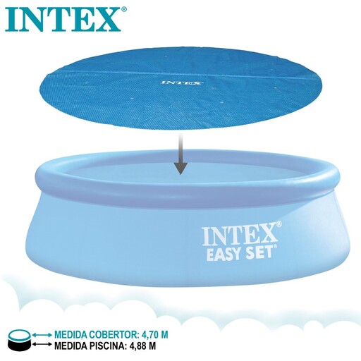 Capa solar para piscina Intex Easy Set/estrutura metálica Ø488 cm