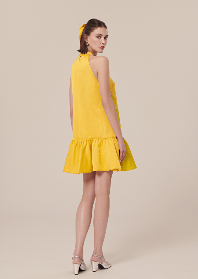 Robe Rivierajaune satinée