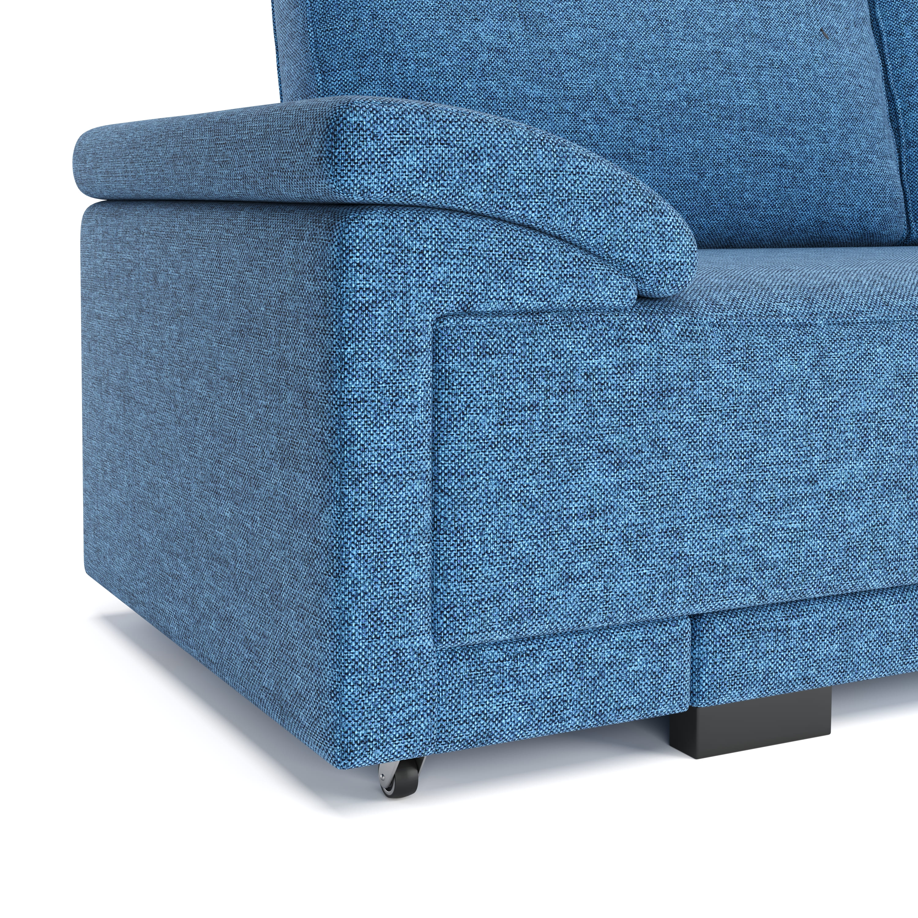 Ecksofa mit Schlaffunktion LYNN rechts blau