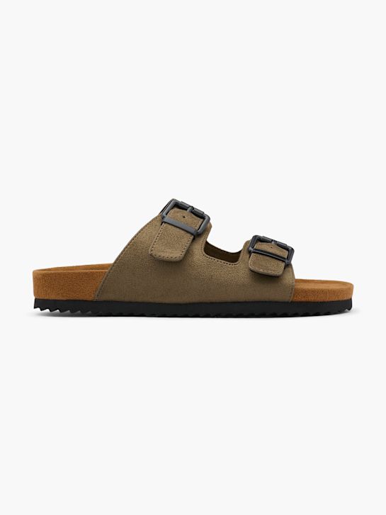 Graceland Tieffussbett-Pantolette Khaki