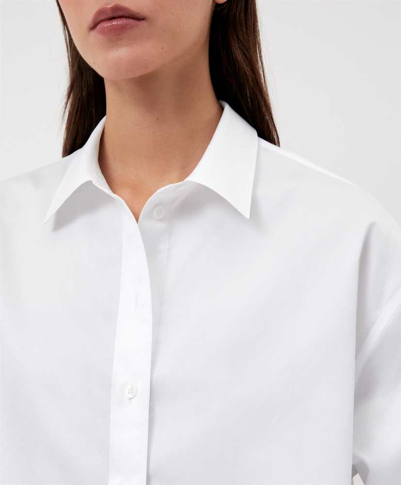Camisa fácil de passar, 100% algodão
