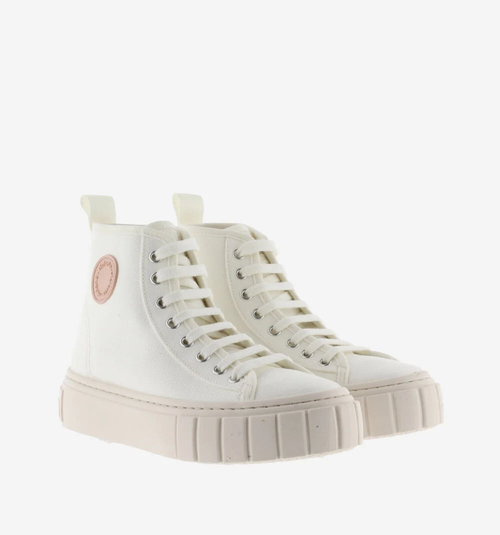 ABRIL BOTTINE TOILE Baskets montantes en toile avec patch pour femme CRUDO