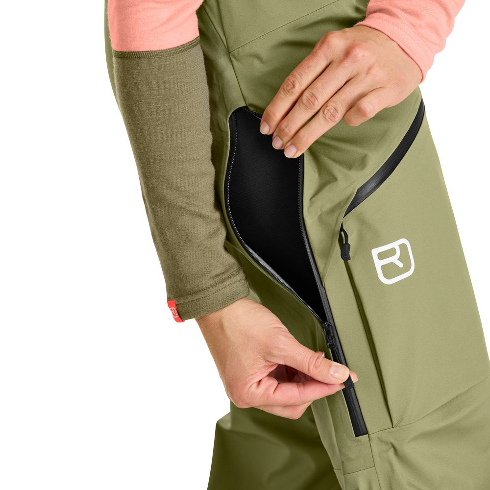 ORTOVOX 3L Deep Shell Freeride-Hose Damen wild herbs