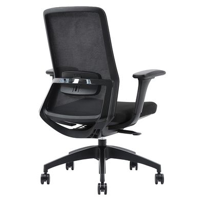 Fauteuil de bureau POLAR - accoudoirs réglables - appuie-tête en option - noir