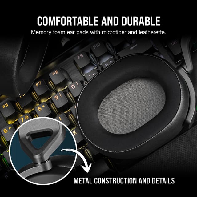 Corsair HS65 surround gaming headset (sort)