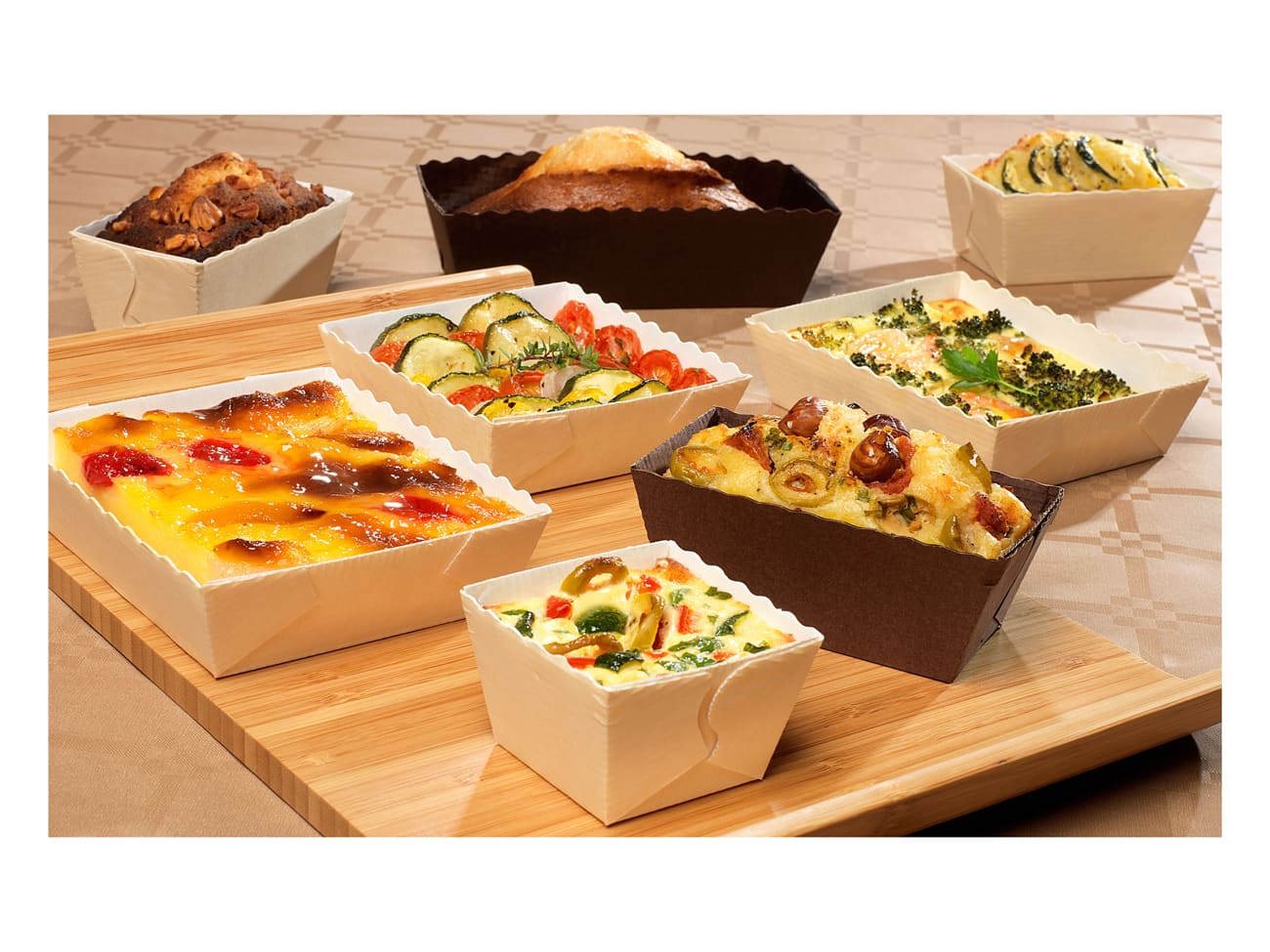 Moule de cuisson carton (x 75) - Easy Bake - 8 x 4 x ht 4 cm - Nordia