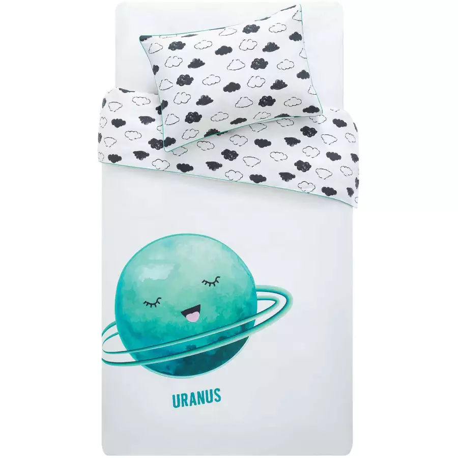 hibboux® Bettwäsche-Set Cosmic Uranus Multicolor