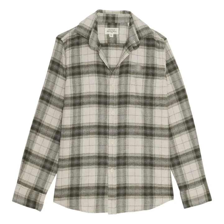 Hartford Chemise Flanelle Rayures et Carreaux Paul | Beige - Vert