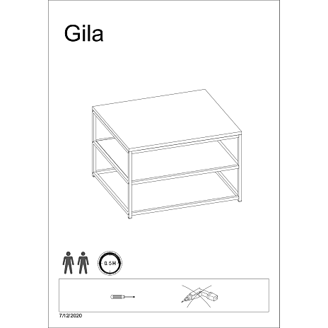 GILA sofabord - egetræslook