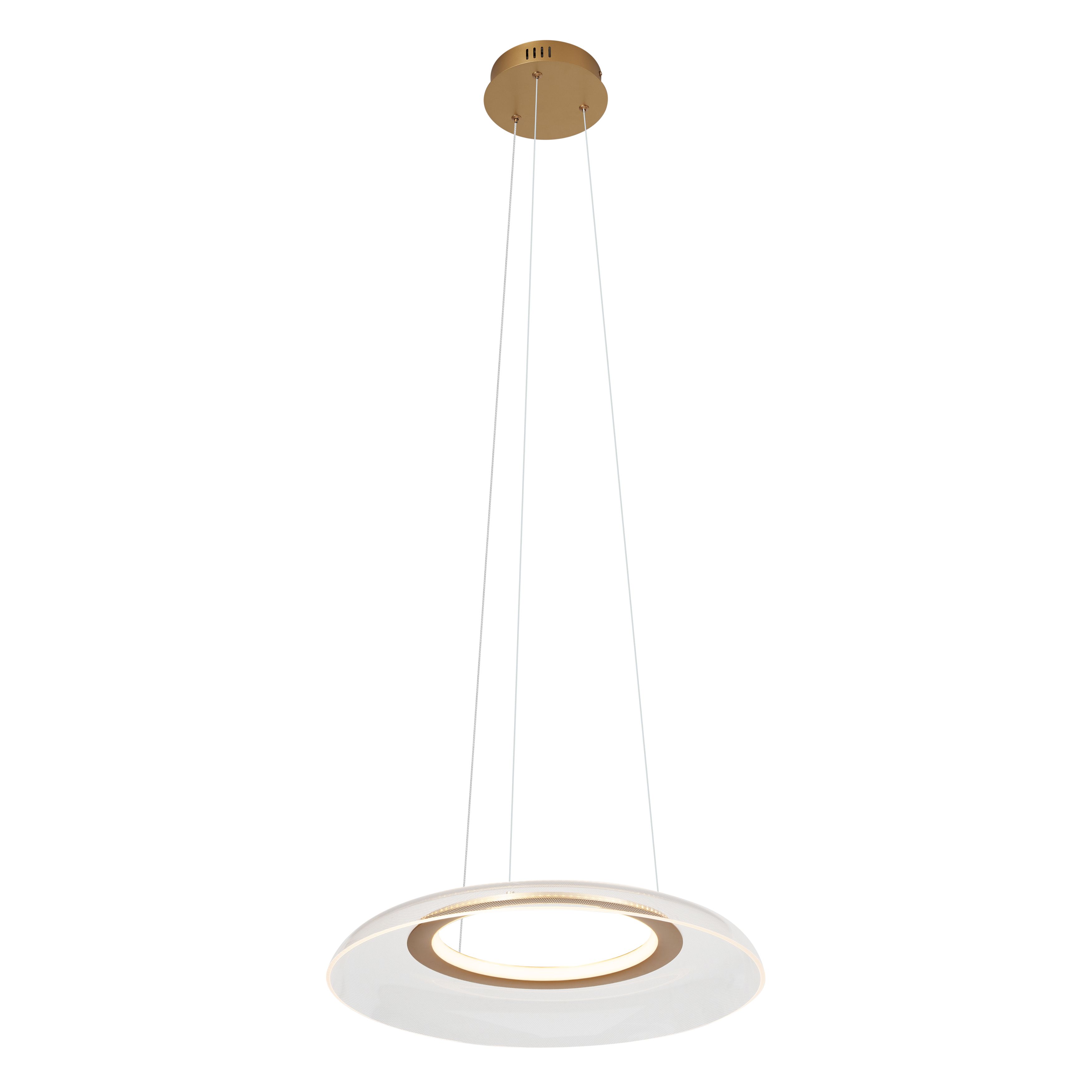 Design hanglamp goud en transparant 3-staps dimbaar - Scacrylic
