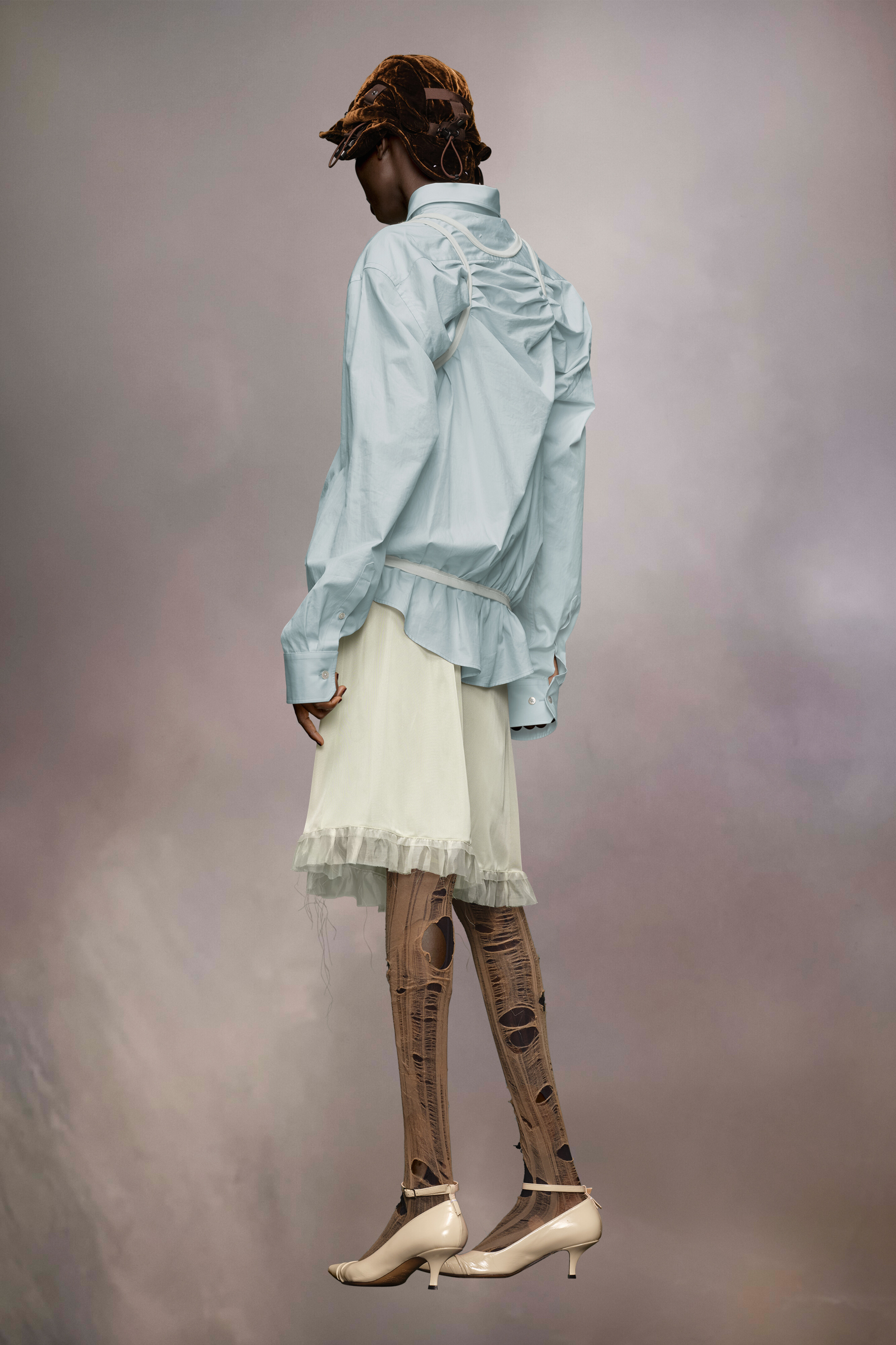 Chemise à passepoils