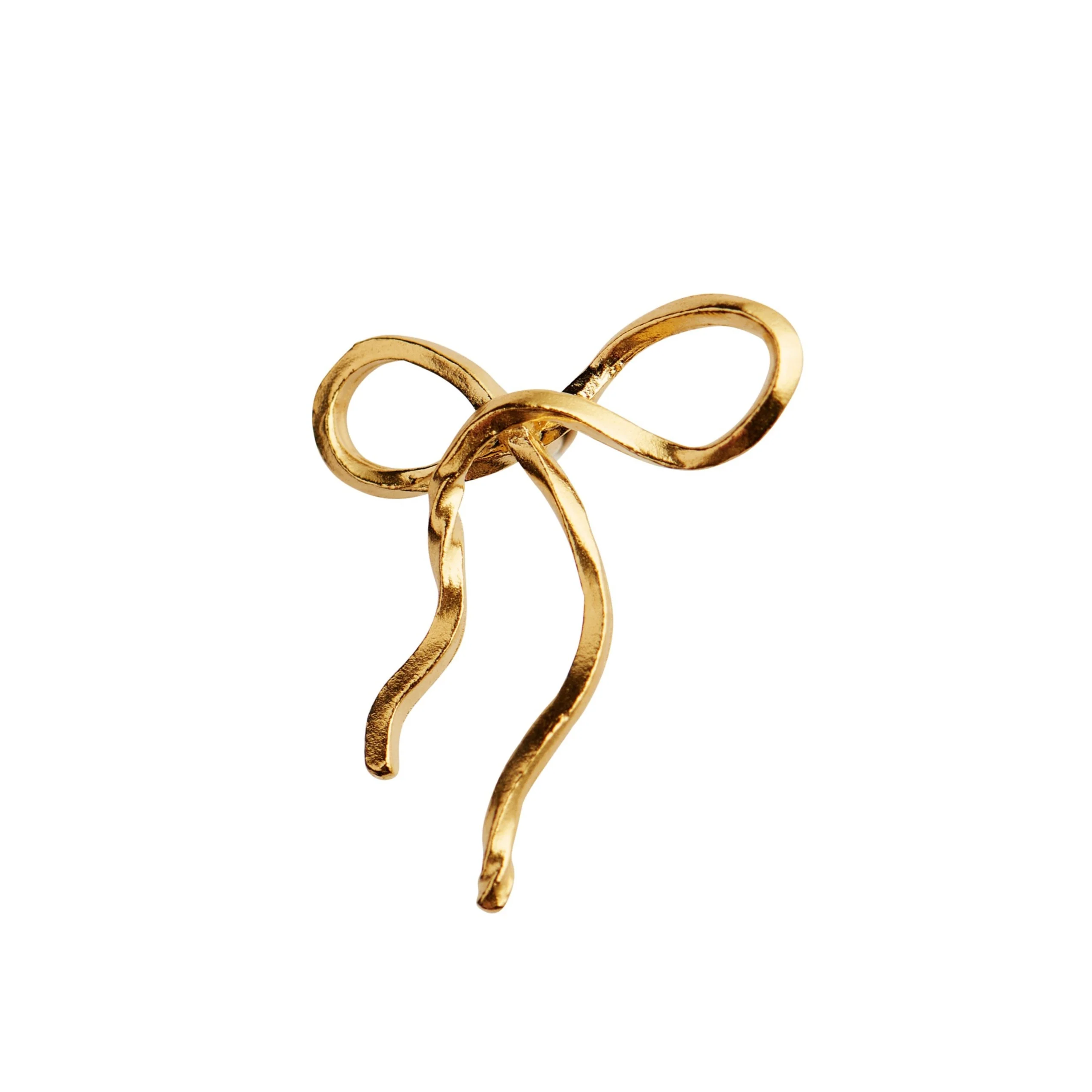 STINE A Jewelry  Flow Bow ørering - forgyldt
