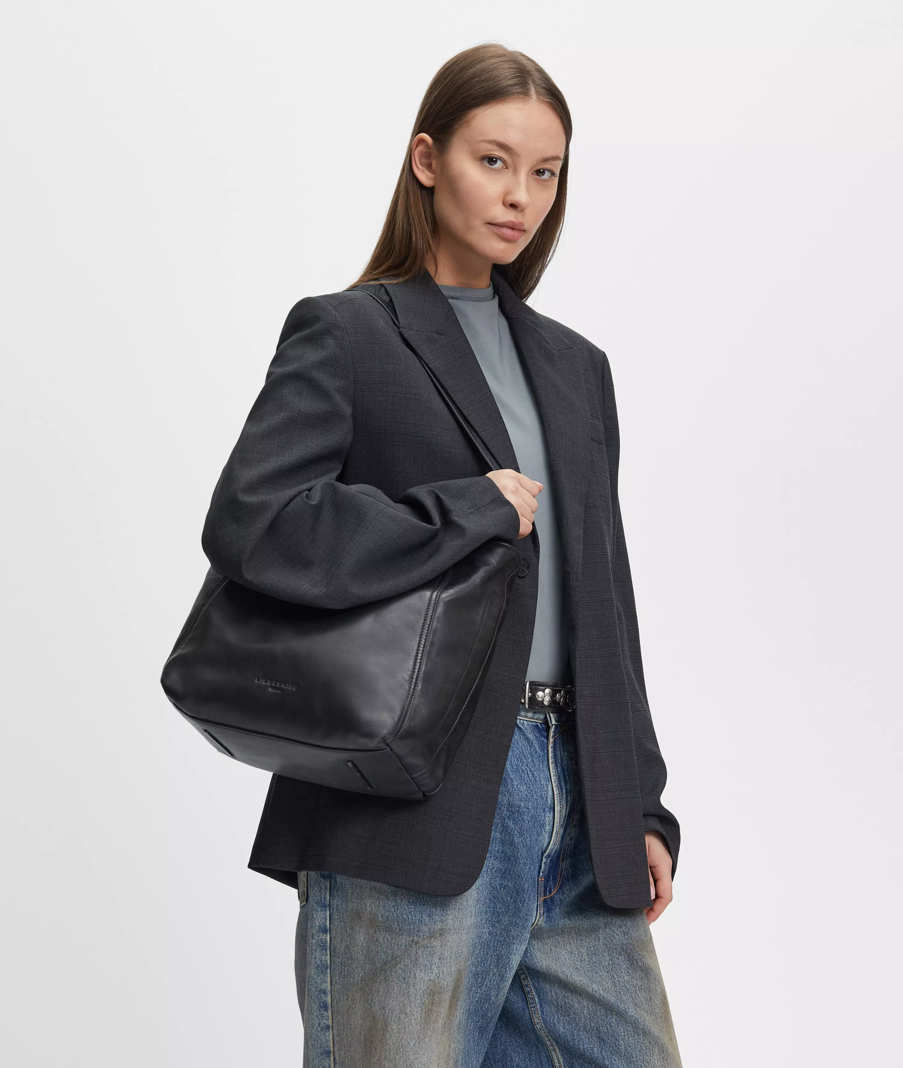 Chudy Hobo M Spacious sheepskin hobo bag
