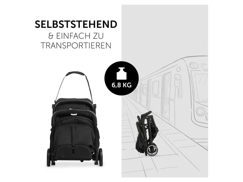 Hauck Buggy Travel N Care Schwarz Handlicher, kompakt verstaubarer Kinderwagen