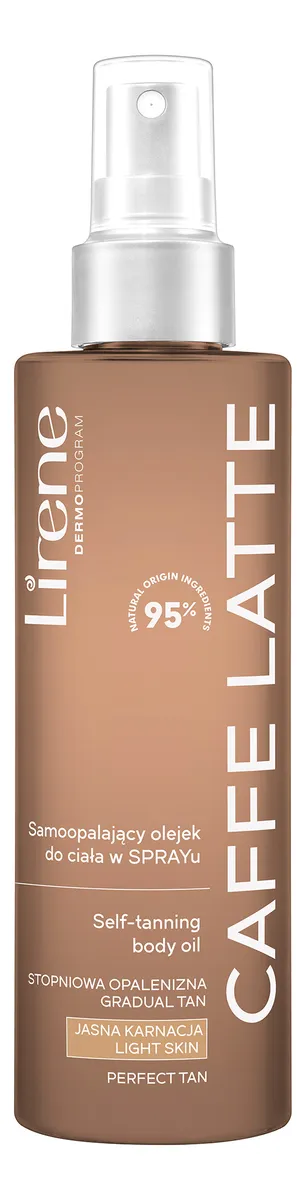 Lirene Self Tanning Body Oil Caffe Latte - 190 ml.