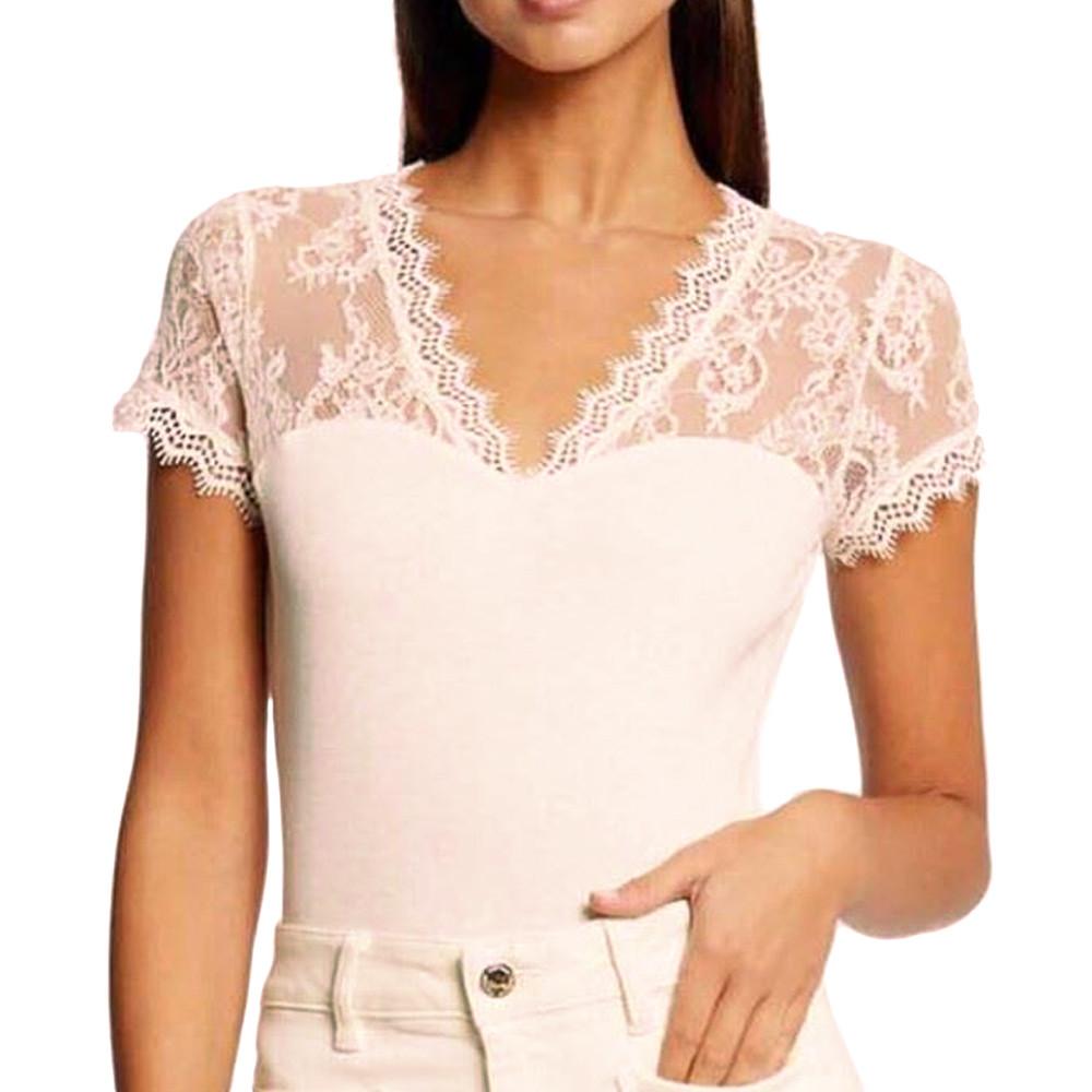 Morgan T-shirt Écru Femme Morgan Lami
