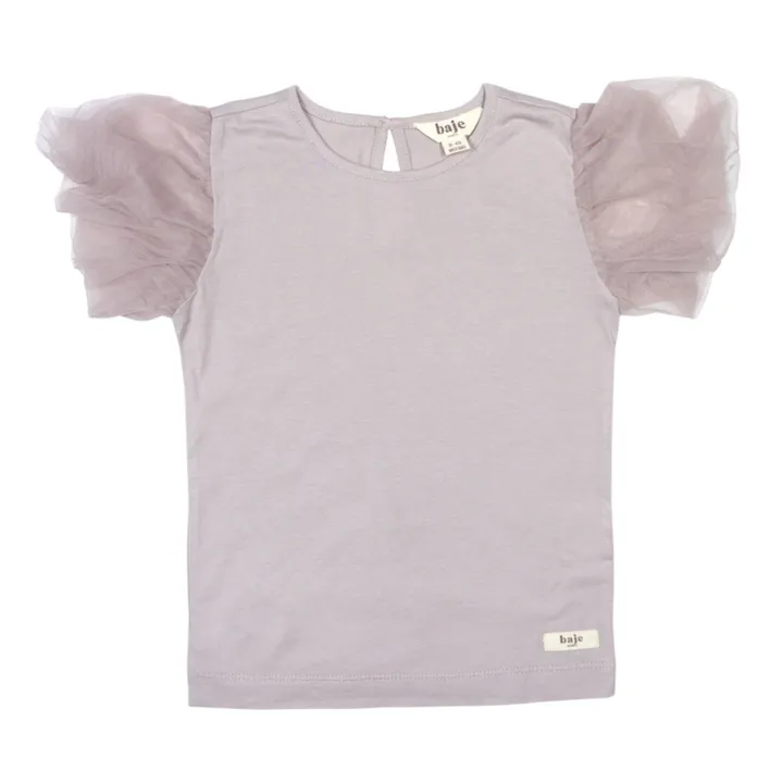 Baje Studio T-Shirt Vivian Manches Tulle | Violet