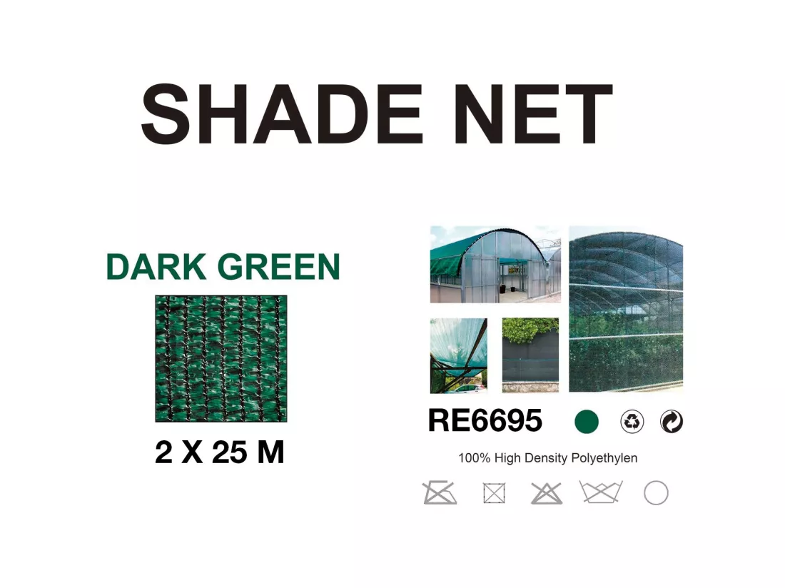 Filet d'ombrage 90% vert Brise-vent extérieur 2x25 mt