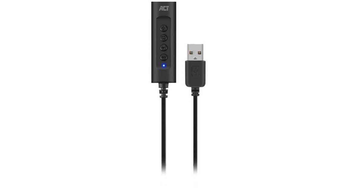 ACT ConnectivityUSB-A externe geluidskaart  (Zwart)