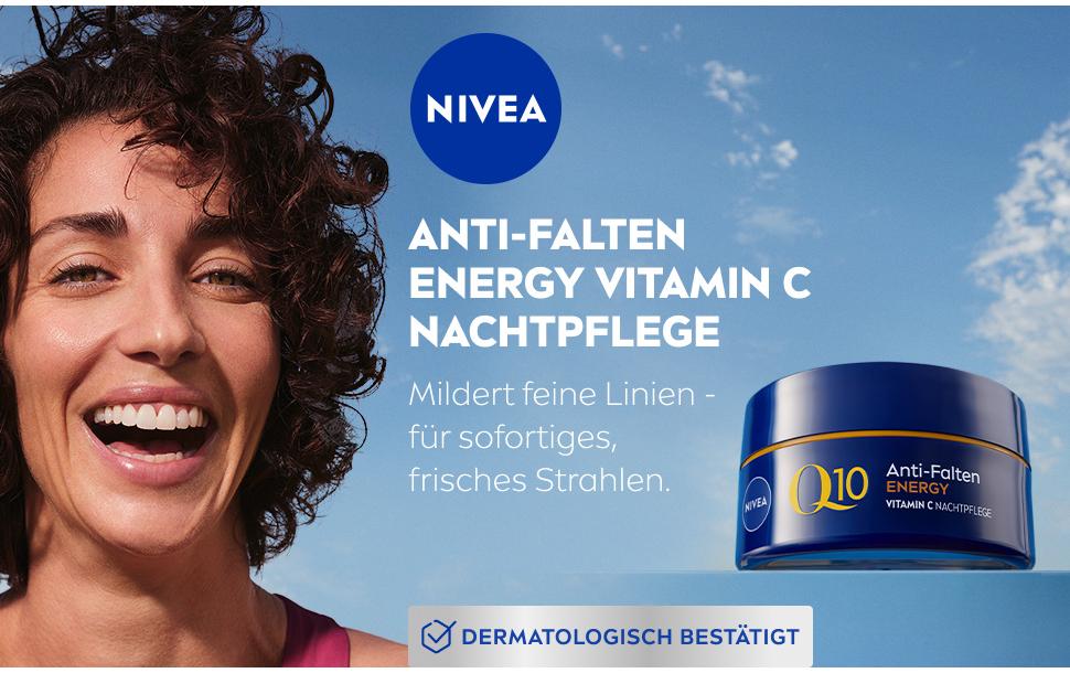 Nachtcrème Q10 Energy Anti-Falten 50 mlRegenerierende Nachtpflege für einen strahlenden Teint und weniger Falten