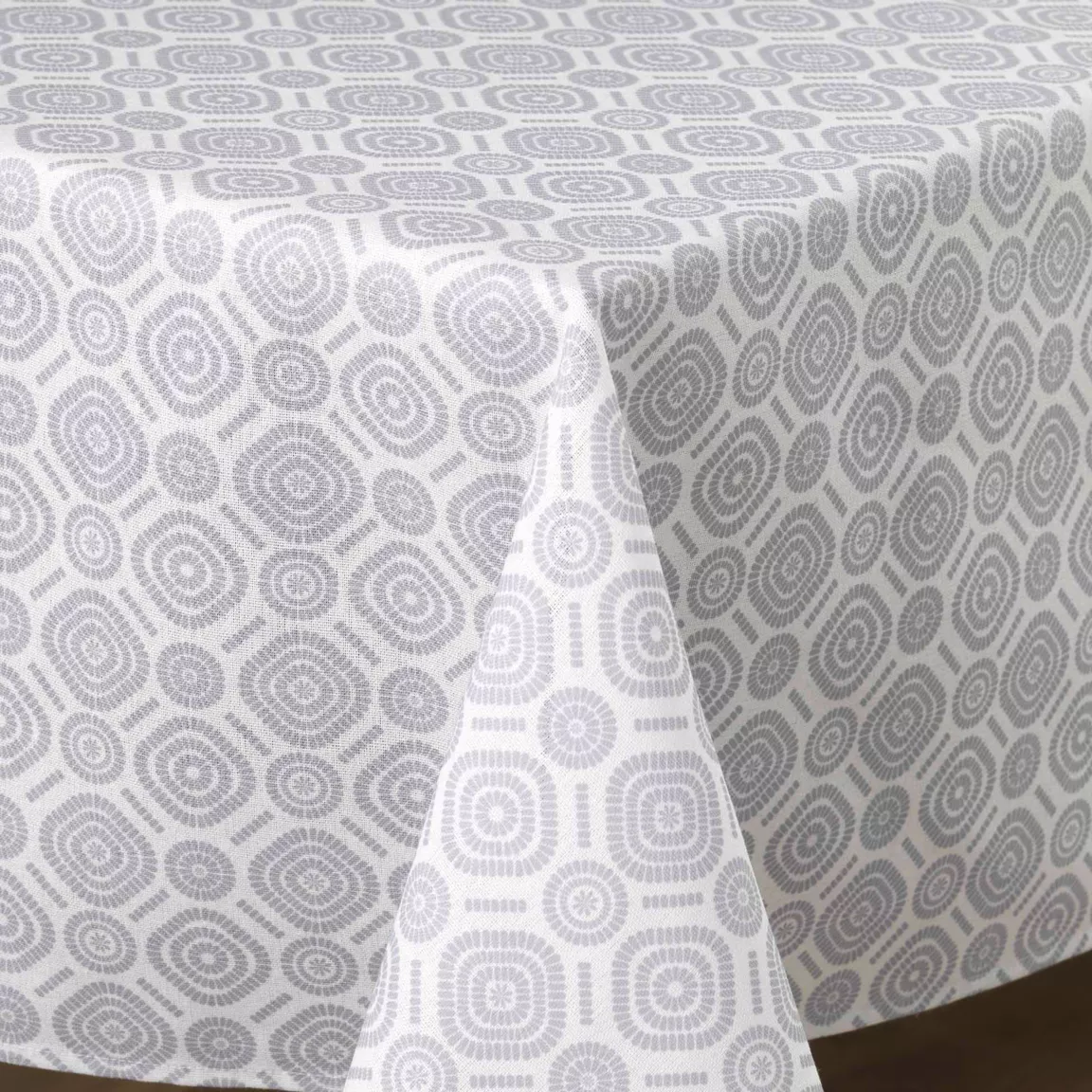 Nappe rectangulaire anti tache (140 x 240 cm) Callis Grise