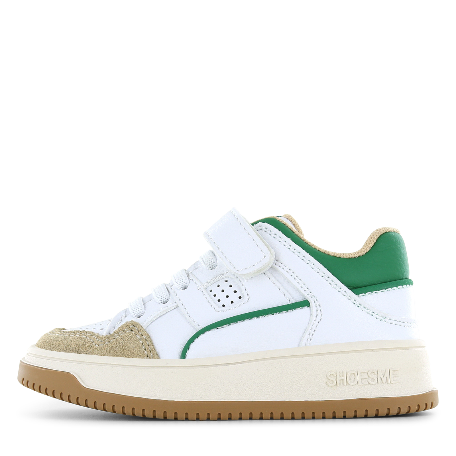 Shoesme weißer Sneaker mit grünem Detail