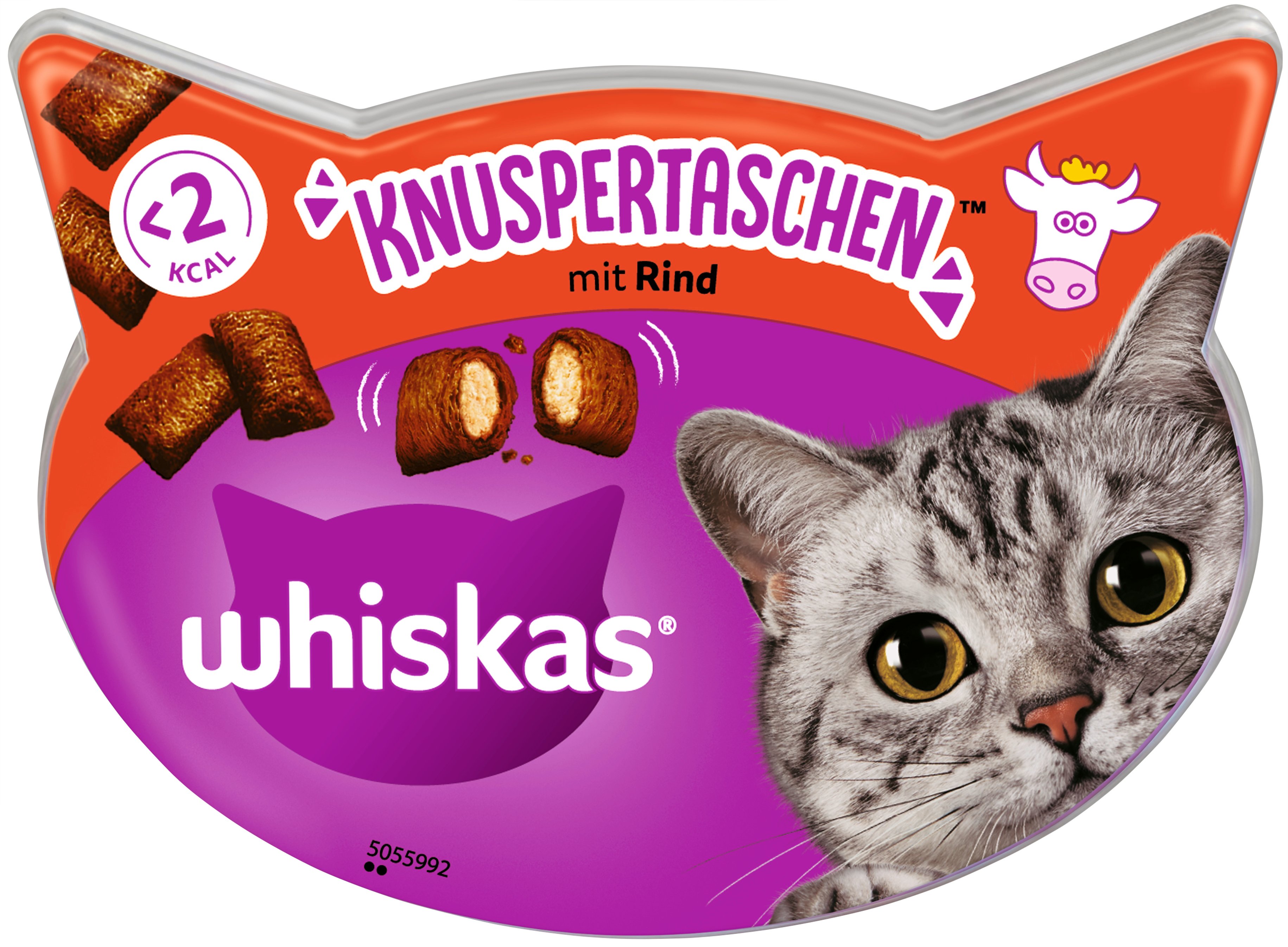 Whiskas Snacks Knuspertaschen mit Rind