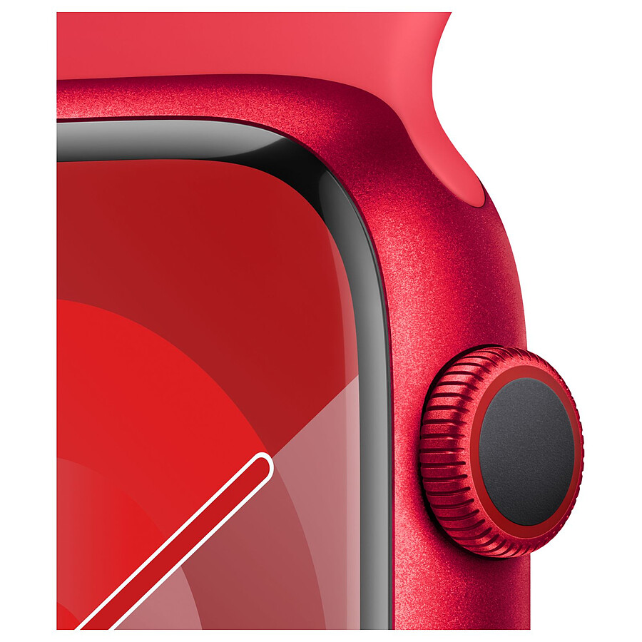 Apple Watch Series 9 GPS + Cellular - Aluminium (PRODUCT)RED - Bracelet Sport Band - 45 mm - Taille S/M