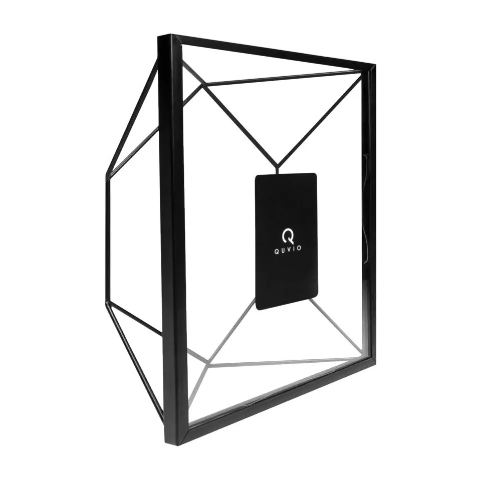 QUVIO Fotolijst hexagon staal 15 x 20.5cm - Zwart