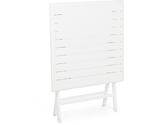 CONCEPT1 - Table extérieure Elin blanc 70 x 70 x h71 cm (pliante)