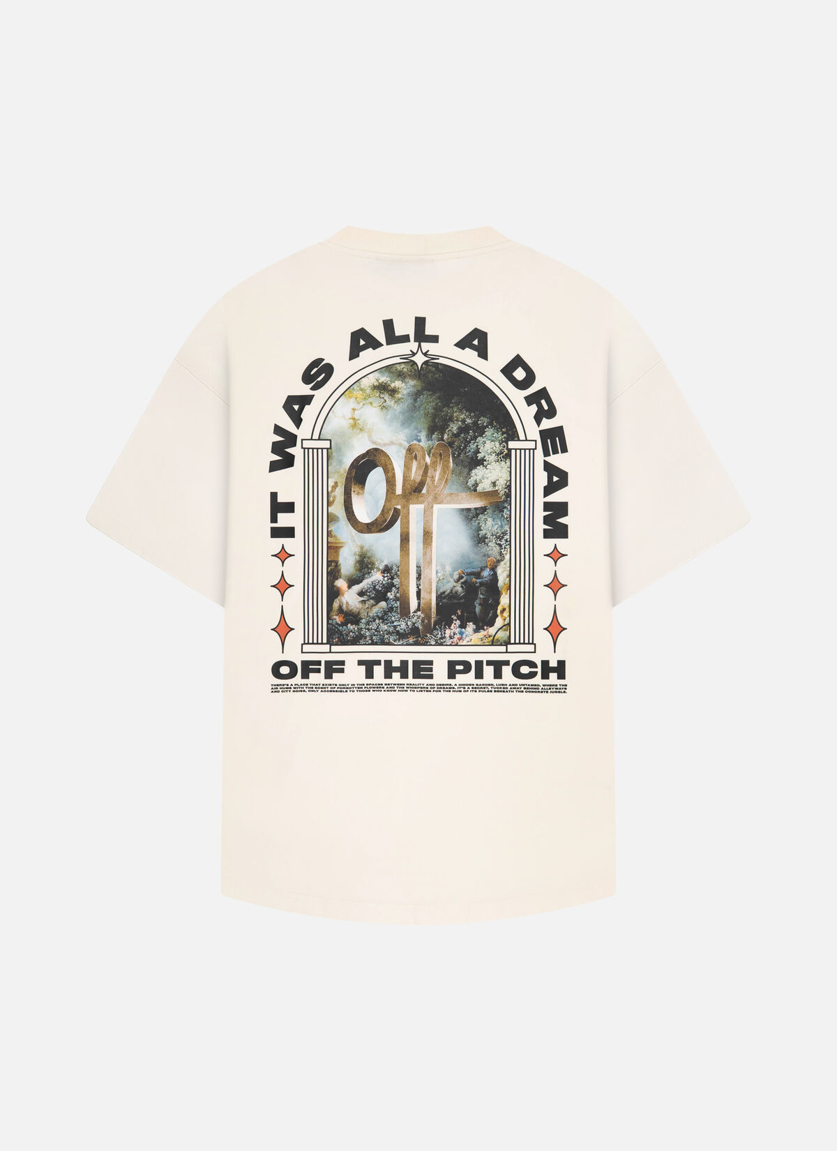Off The Pitch Passage T-Shirt Heren Gebroken Wit