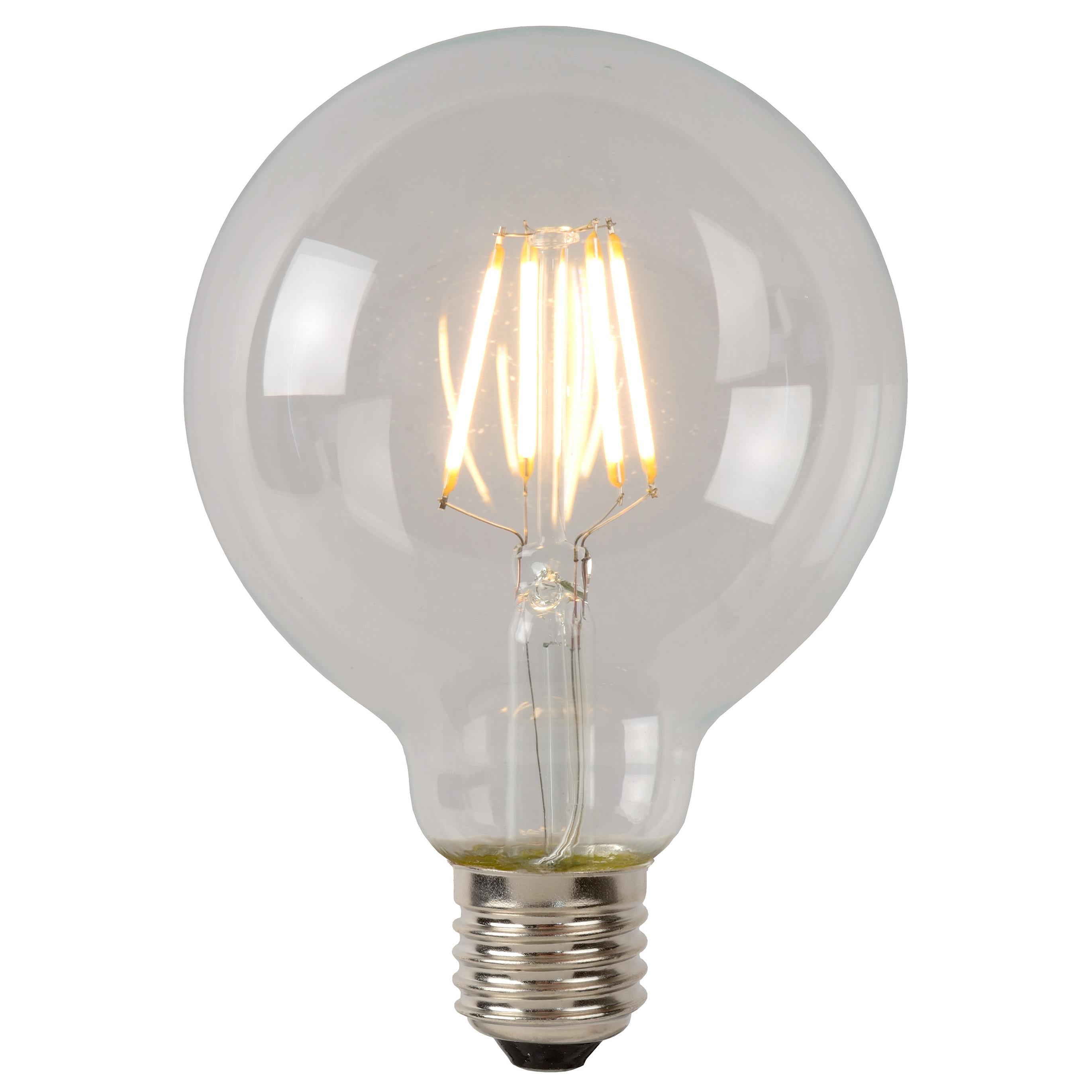 G80 LED lichtbron E27 7W 2700K B transparant dimbaar