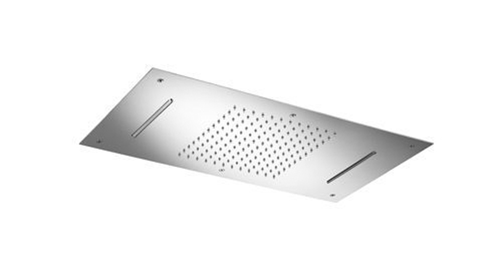 Hotbath Mate M143 inbouw hoofddouche 38x70cm met waterval geborsteld nikkel