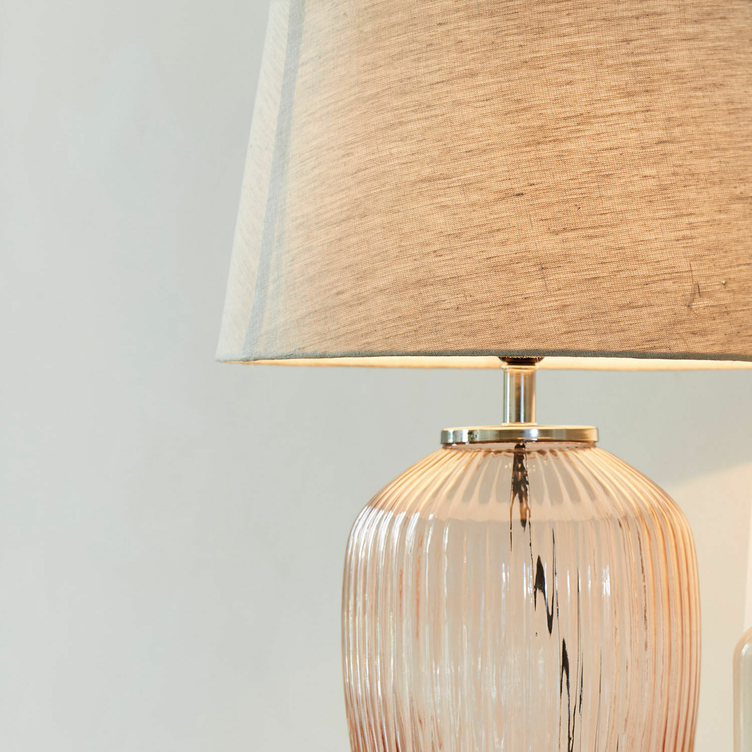 Tischlampe Fenis creme/rosa