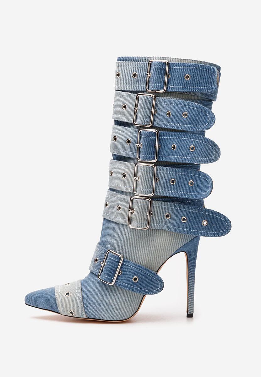 Bottes stiletto denim Donetta V2
