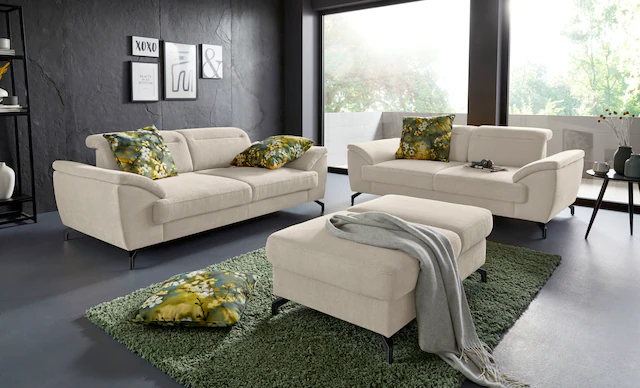 sit&more Hocker »Percy« Fusshöhe 12 cm, wahlweise mit unterschiedlichen Fussfarben