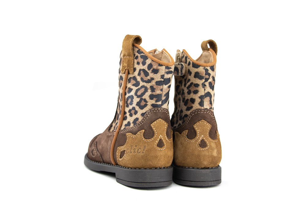 Clic Western Laarsje Leopardo Marron Whisky