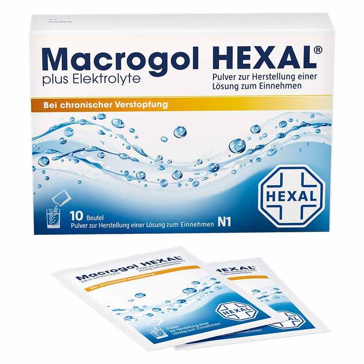 Macrogol HEXAL plus Elektrolyte Pulver, 10 St