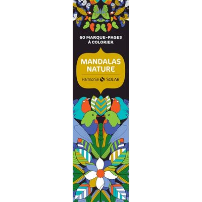 60 Marque-pages à colorier - Mandalas nature