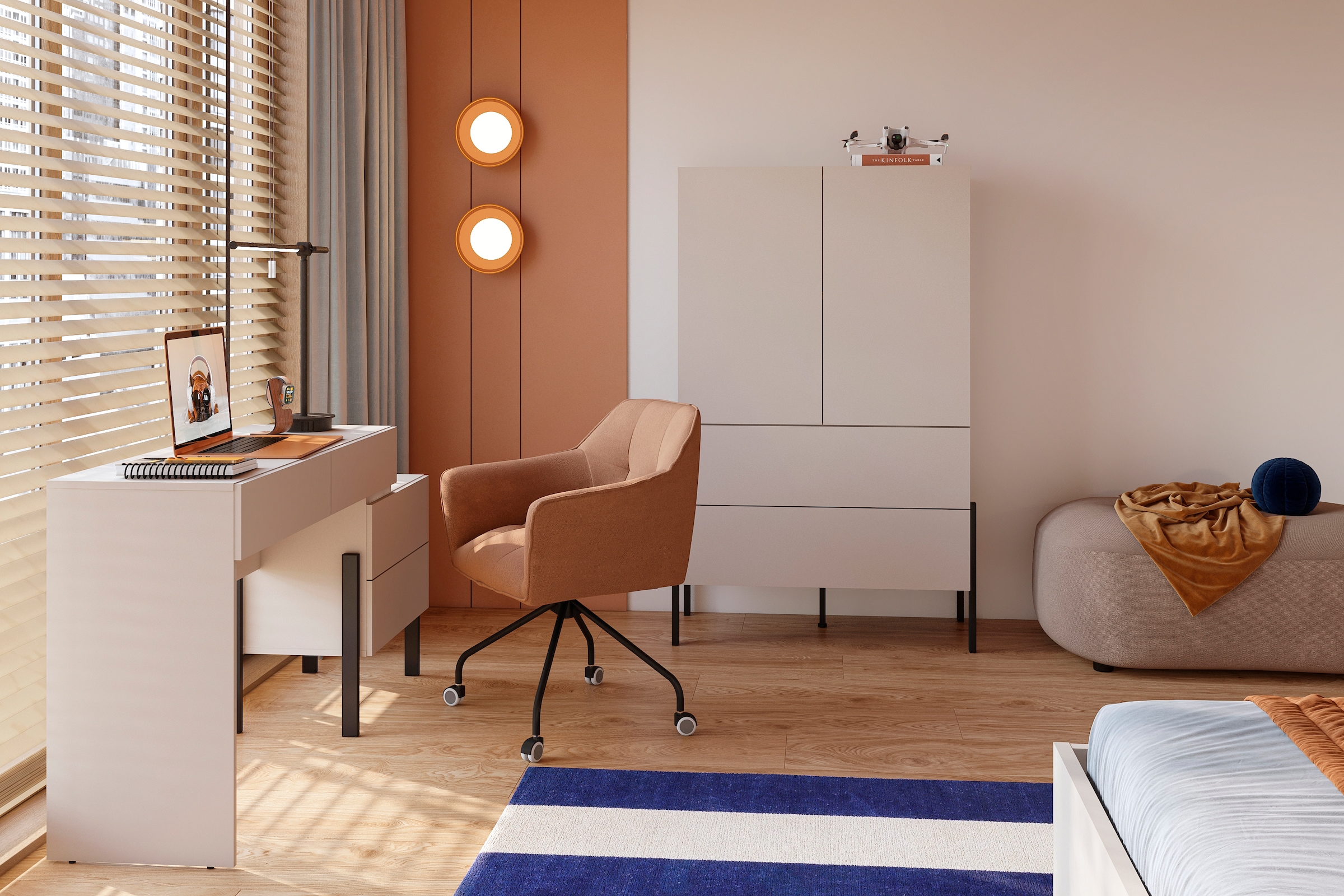 Home affaire Wäscheschrank »Jukon, moderner griffloser Kleiderschrank, Metallfüsse, Made in Europe« 90x150x50, ideal für kleine Räume oder Nischen,  Mehrzweckschrank ,2 Schubladen, 2 Türen, FSC-zertifiziert