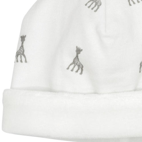 Bonnet 0/1 Mois Sophie La Girafe Blanc - TROIS KILOS SEPT