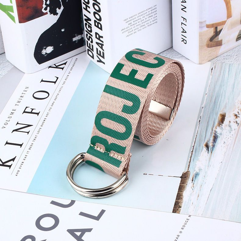 Rofuka - Nylon riem met letters