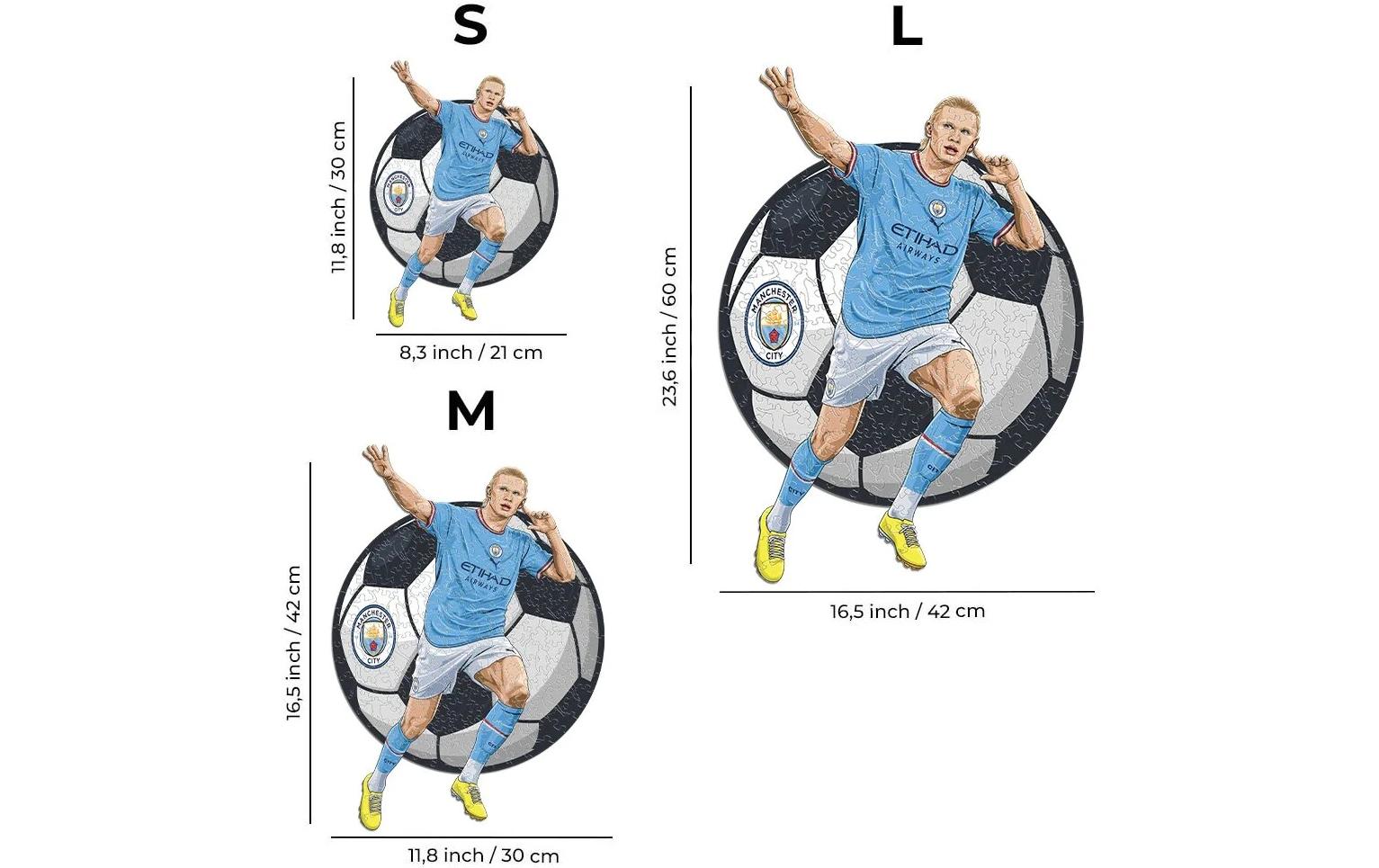 Man City FC – Erling HaalandOffizielles Holzpuzzle, Grösse M